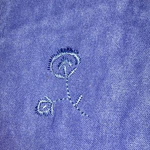 TANTALIZING STEEL BLUEVINTAGE MARY MCFADDIN SUEDE-FEEL MAXI DRESS!